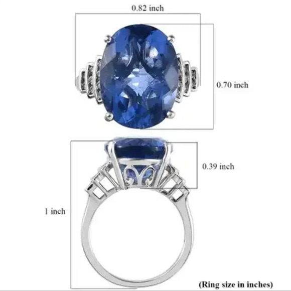 Color Change Fluorite & White Zircon Ring. - Picture 10 of 10